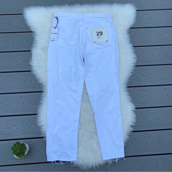 Re/done White Destroyed Jeans - Picture 4 of 5